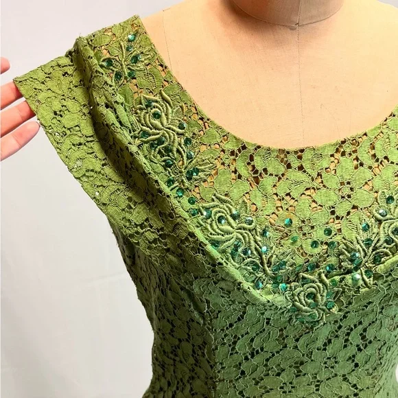 VINTAGE MCM mid century woodland fairy goddess formal gown prom dress lace 50s - threedaughtersproperties.com VINTAGE MCM mid century woodland fairy goddess formal gown prom dress lace 50s - threedaughtersproperties.com